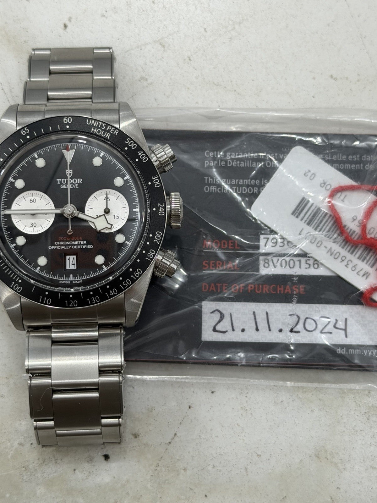 2024 Tudor Black Bay Chronograph 79360N 41mm Black Dial Stainless - Box Papers