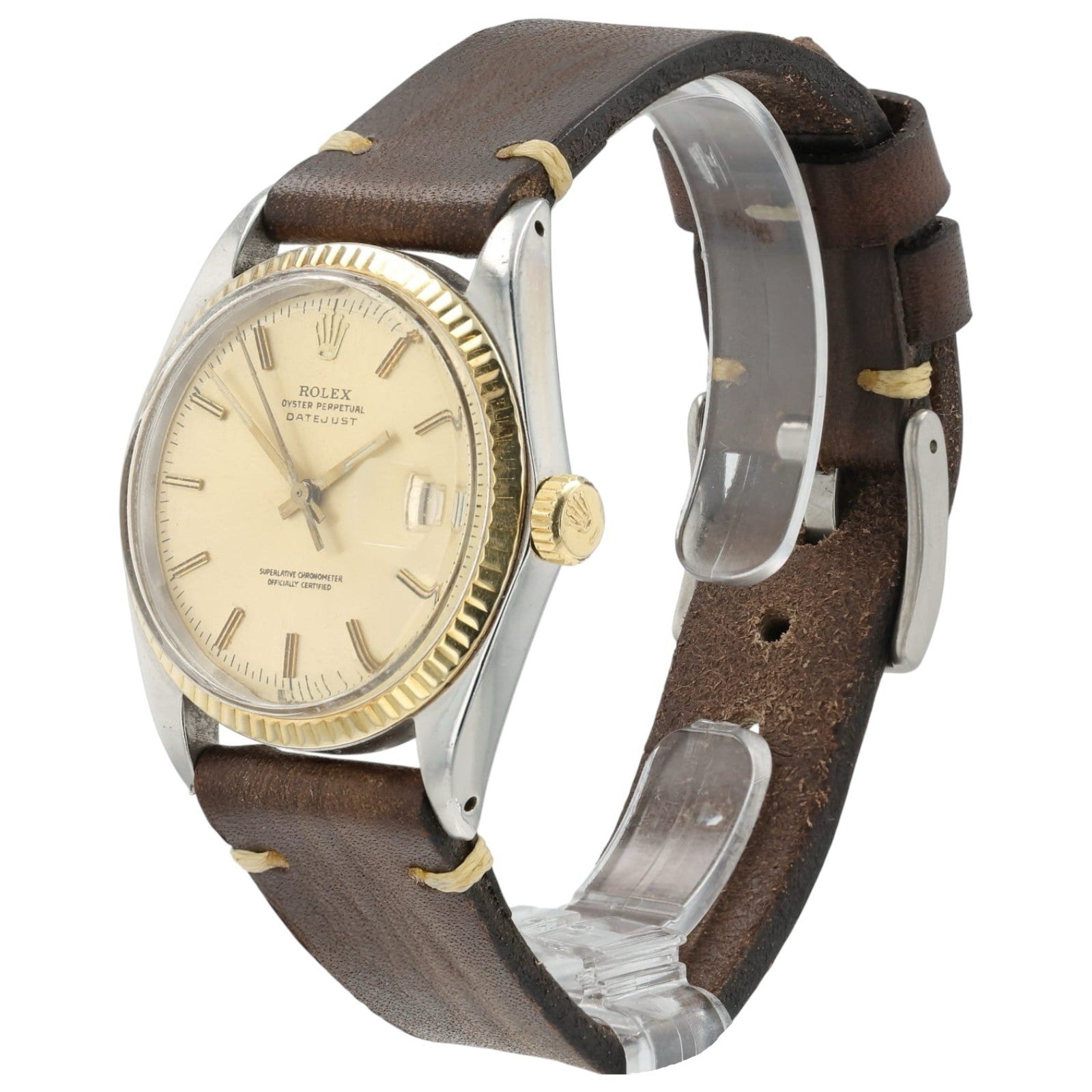 Rolex Datejust Champagne Dial Stainless Steel 36mm Automatic Men’s Watch 1601
