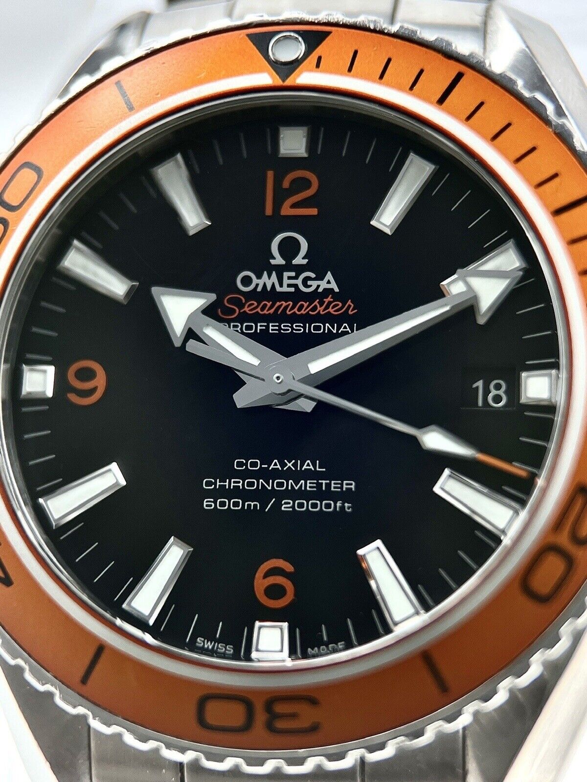 Omega Seamaster Planet Ocean Orange Bezel Watch 232.30.42.21.01.002 w/ Box & Pap