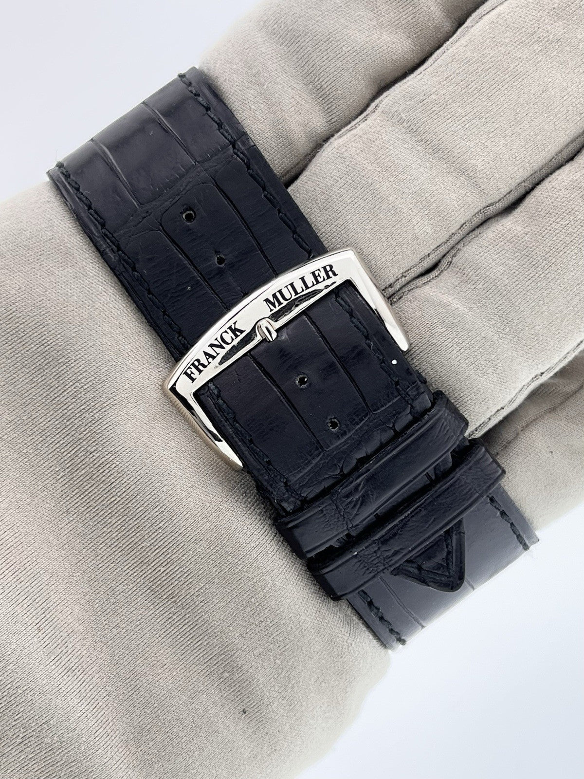 Franck Muller 18k White Gold Silver Dial 32mm Automatic Men's Watch 1200MC L