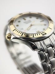 Omega Seamaster Gold & Steel White Dial 41mm Automatic Men's Watch 2352.20