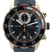IWC Aquatimer 18k Rose Gold Black Dial 44mm Automatic Men's Watch IW376903