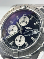Breitling Chronomat Evolution Steel Black Dial 44mm Automatic Mens Watch A13356