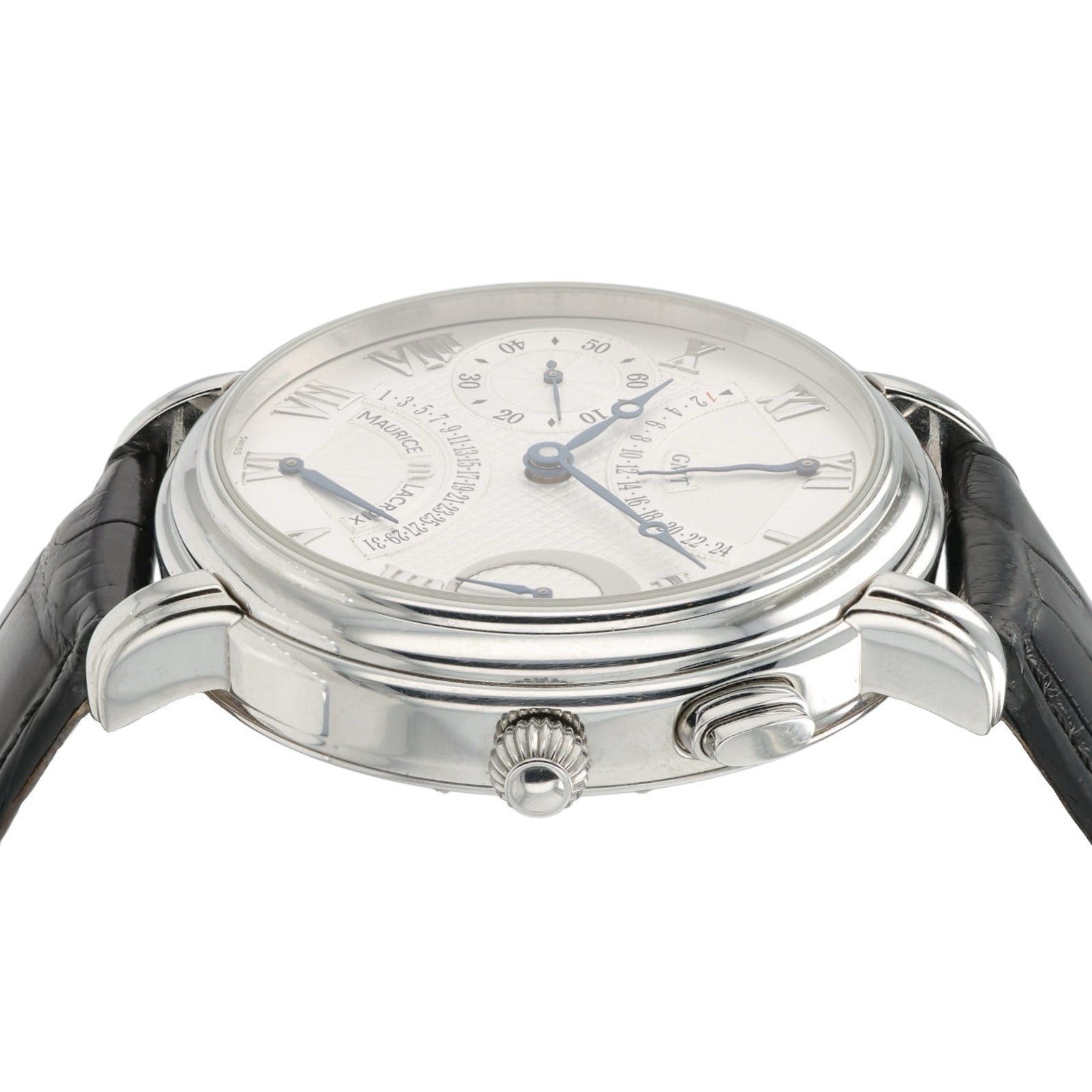 Maurice Lacroix Silver Dial Stainless Steel 43mm Manual Wind Men’s Watch MP7018
