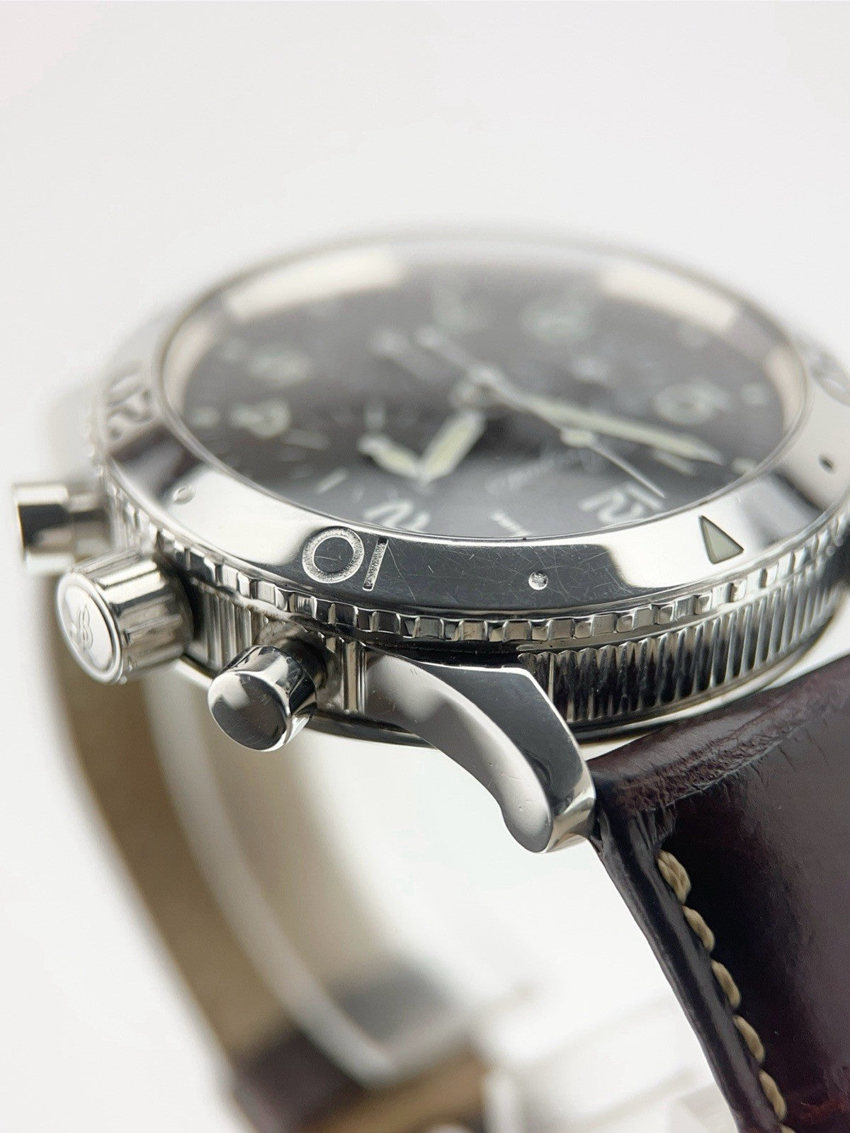 Breguet Type Stainless Steel Black Dial 3800