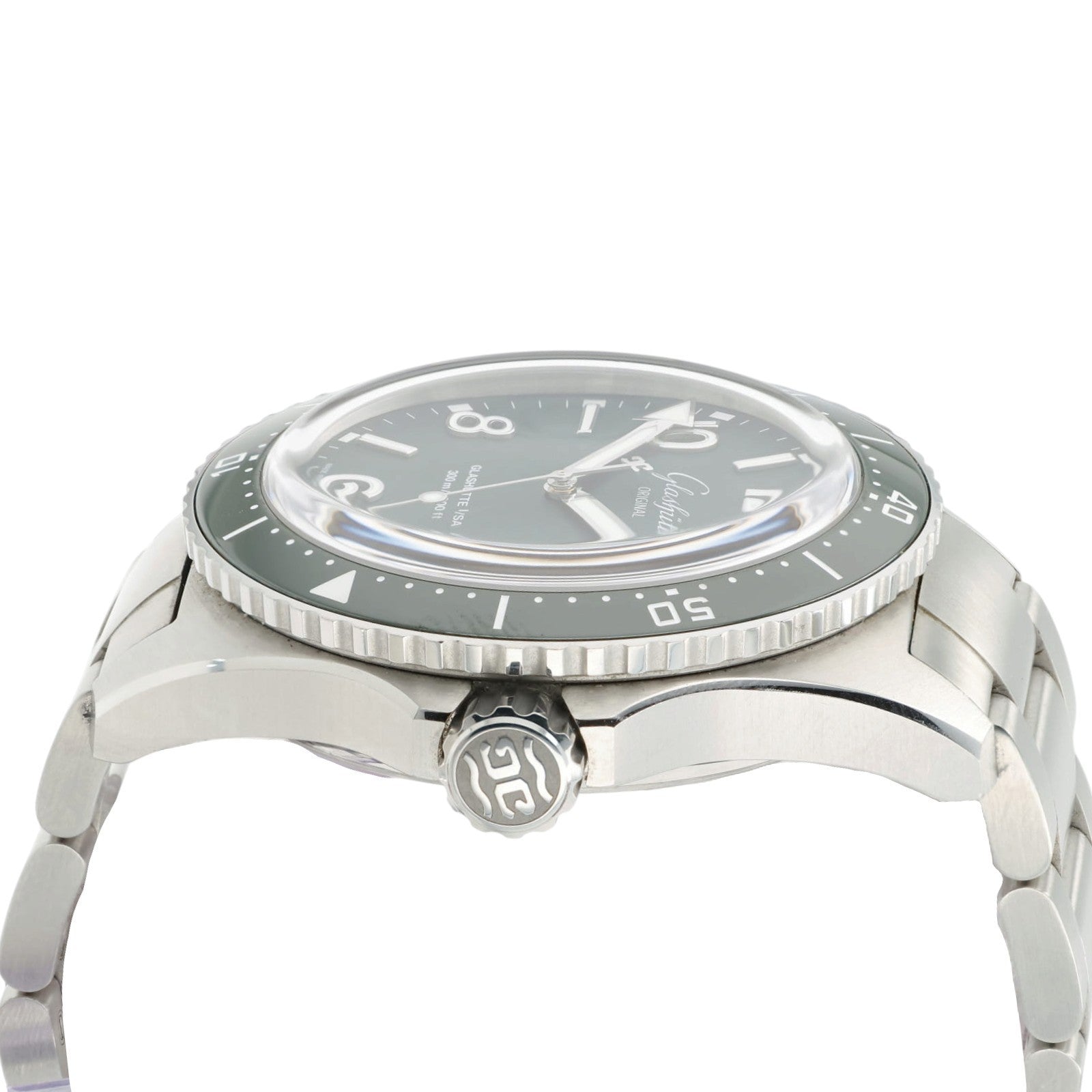 Glashutte Original SeaQ Panorama Date Green Dial Steel 43.2mm 1-36-13-07-83-70