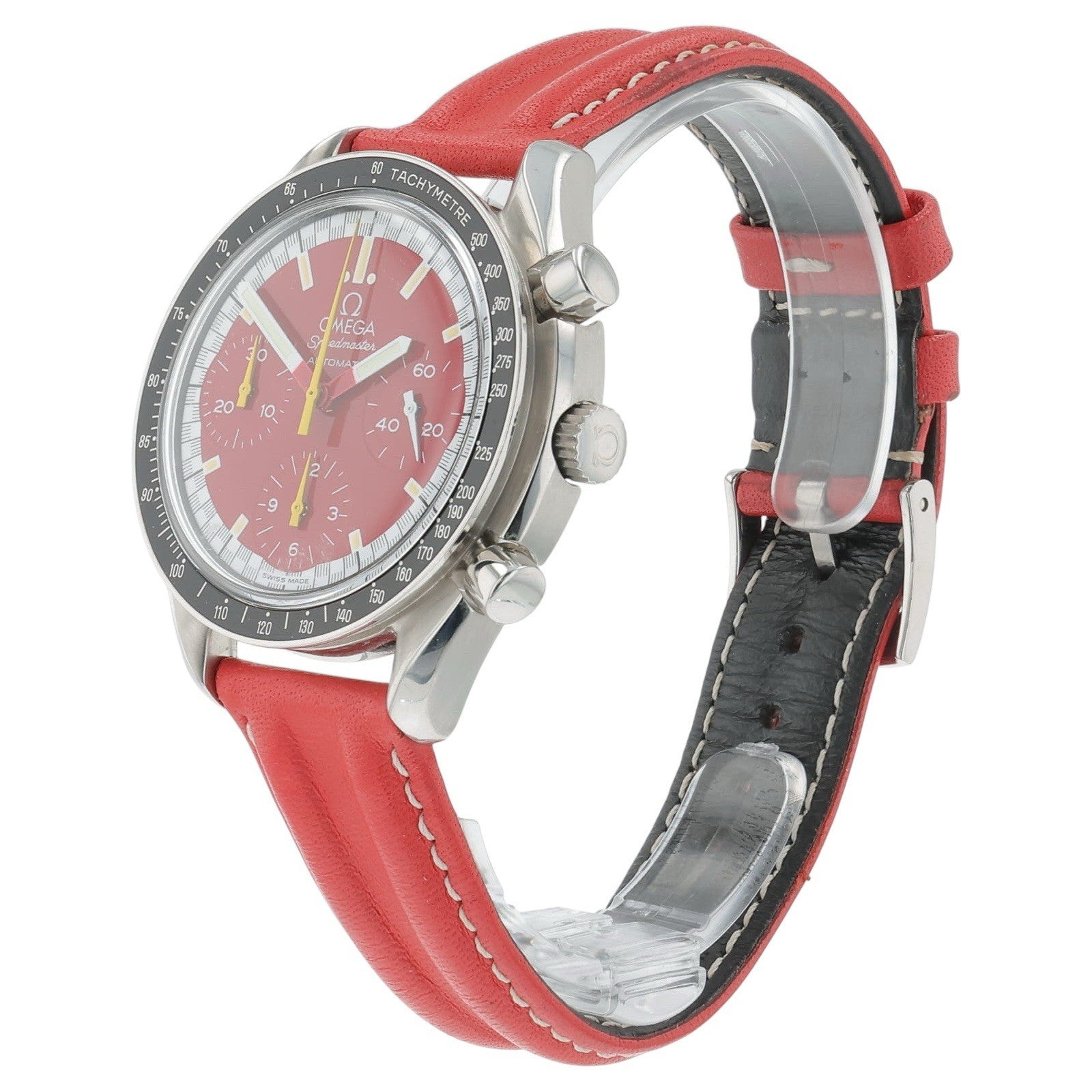 Omega Speedmaster Racing Steel Red Dial 39mm Automatic Watch 3810.61.41
