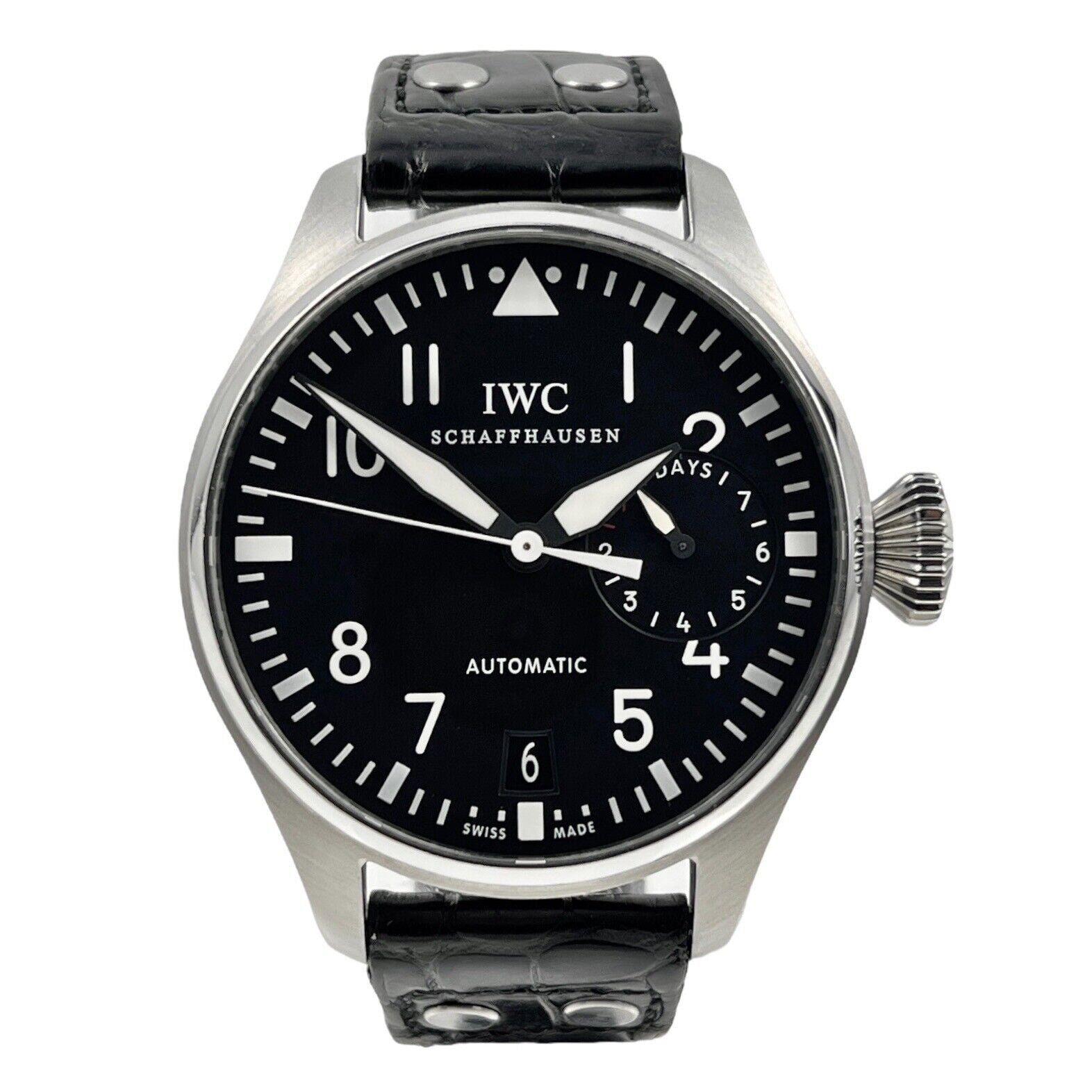 IWC Big Pilot Black Dial 46mm 7 Day Power Reserve IW500401 Automatic Watch B&P