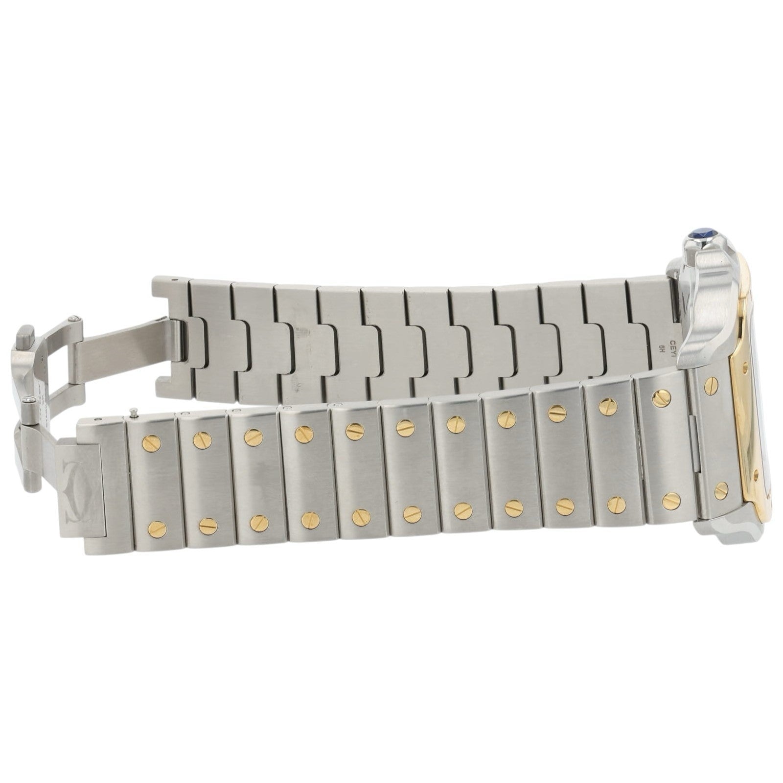 Cartier Santos Gold & Steel Silver Dial 39mm Automatic Men's Watch W2SA0006