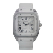 Cartier Santos 100 Stainless Steel Silver Dial 33mm Automatic Movement W20122U2
