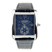 Cartier Tank MC Stainless Steel Blue Dial WSTA0010