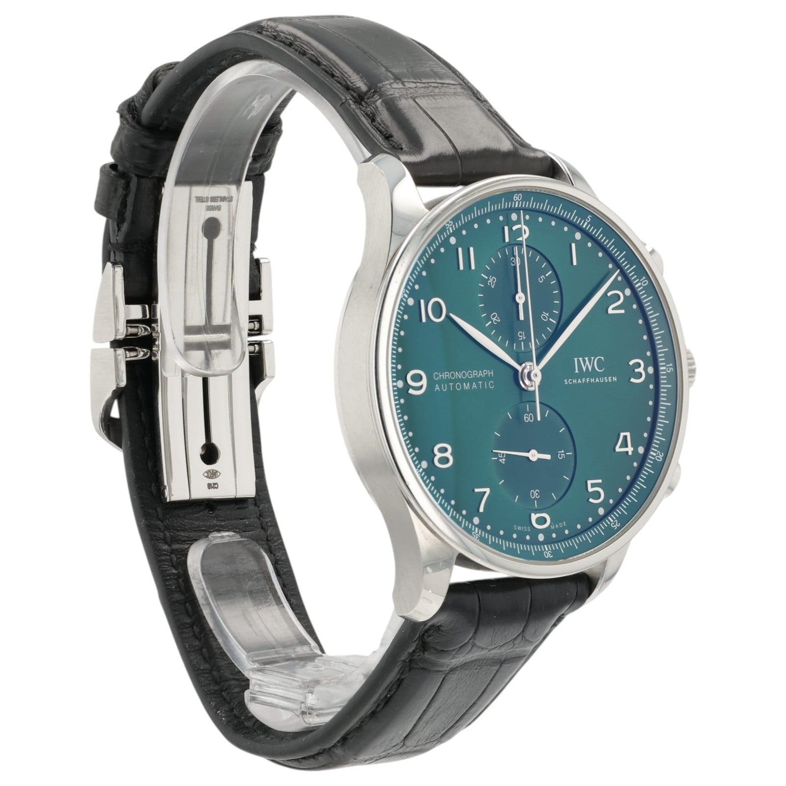 IWC Portugieser Chrono Green Dial Stainless Steel 41mm Automatic Mens IW371615