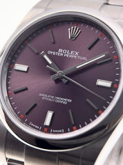 2024 Rolex Oyster Perpetual Steel Grape Dial 39mm Automatic Men’s Watch 114300