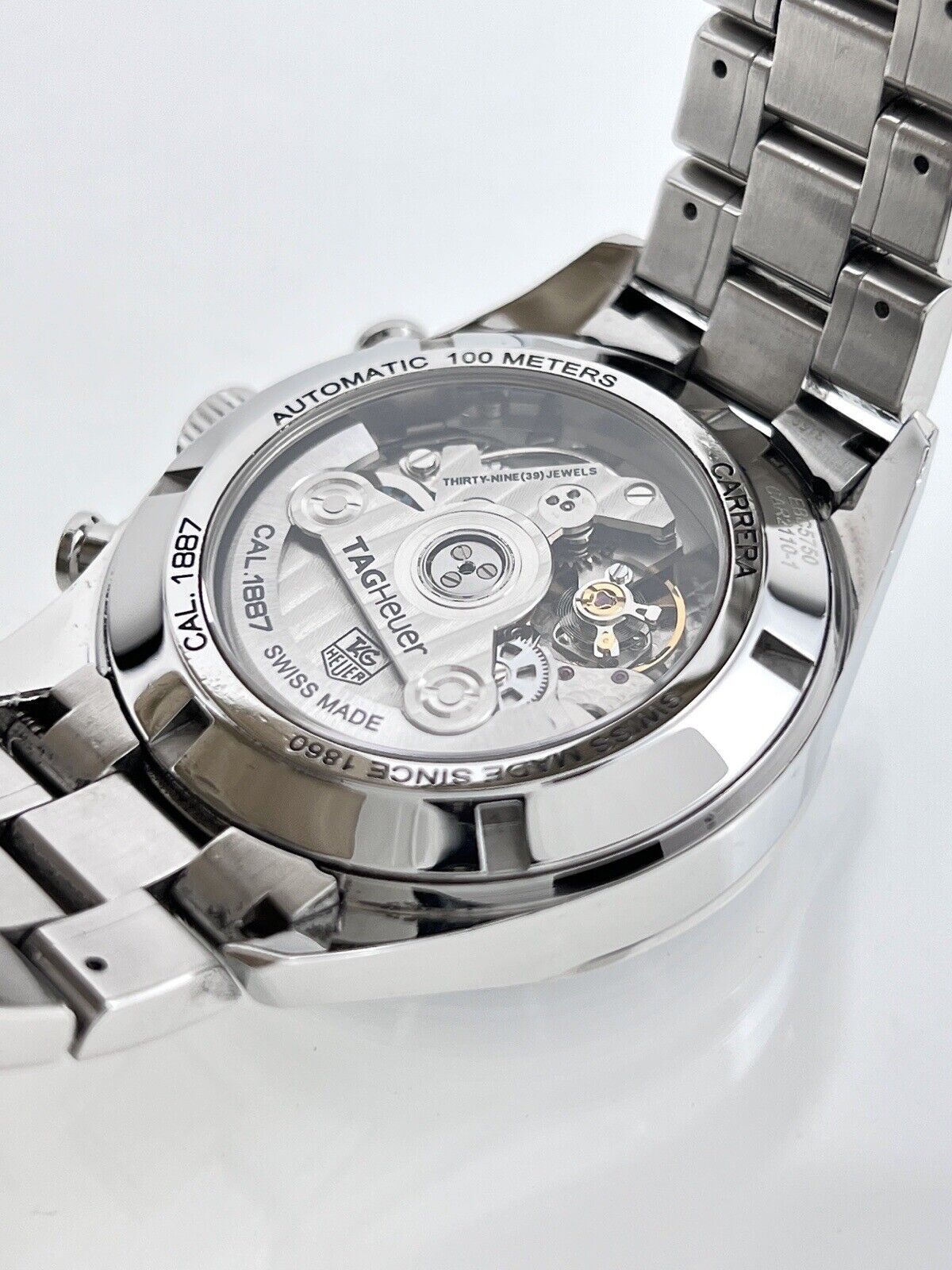 Tag Heuer Carrera Chronograph Stainless Steel Watch CAR2110 With B&P 2011