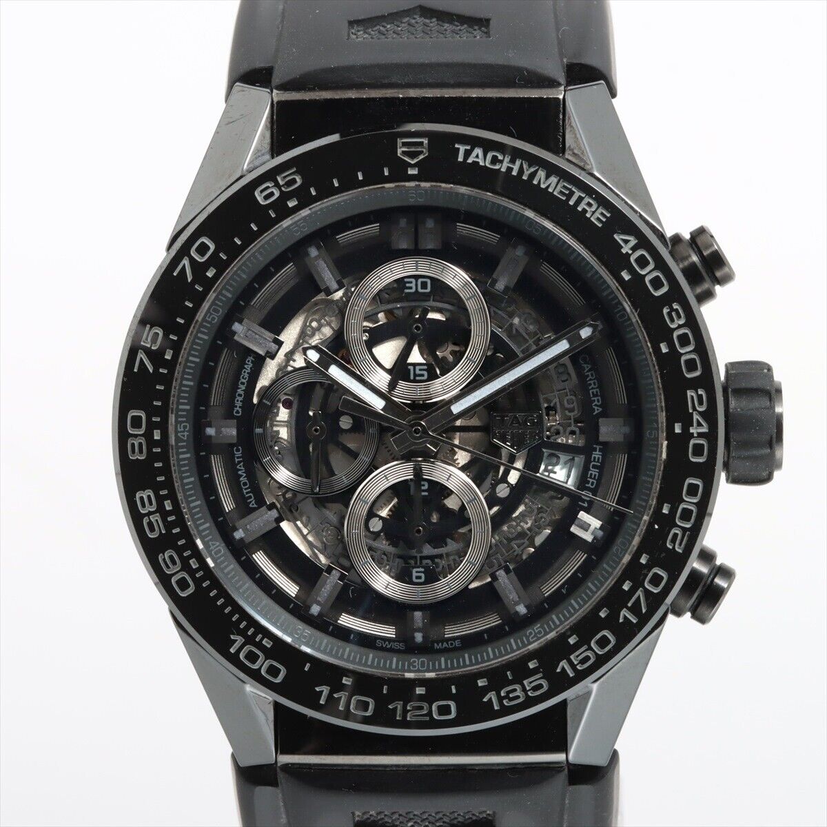 Tag Heuer Carrera Skeleton Chronograph CAR2A90.FT6071 Automatic Ceramic B&P