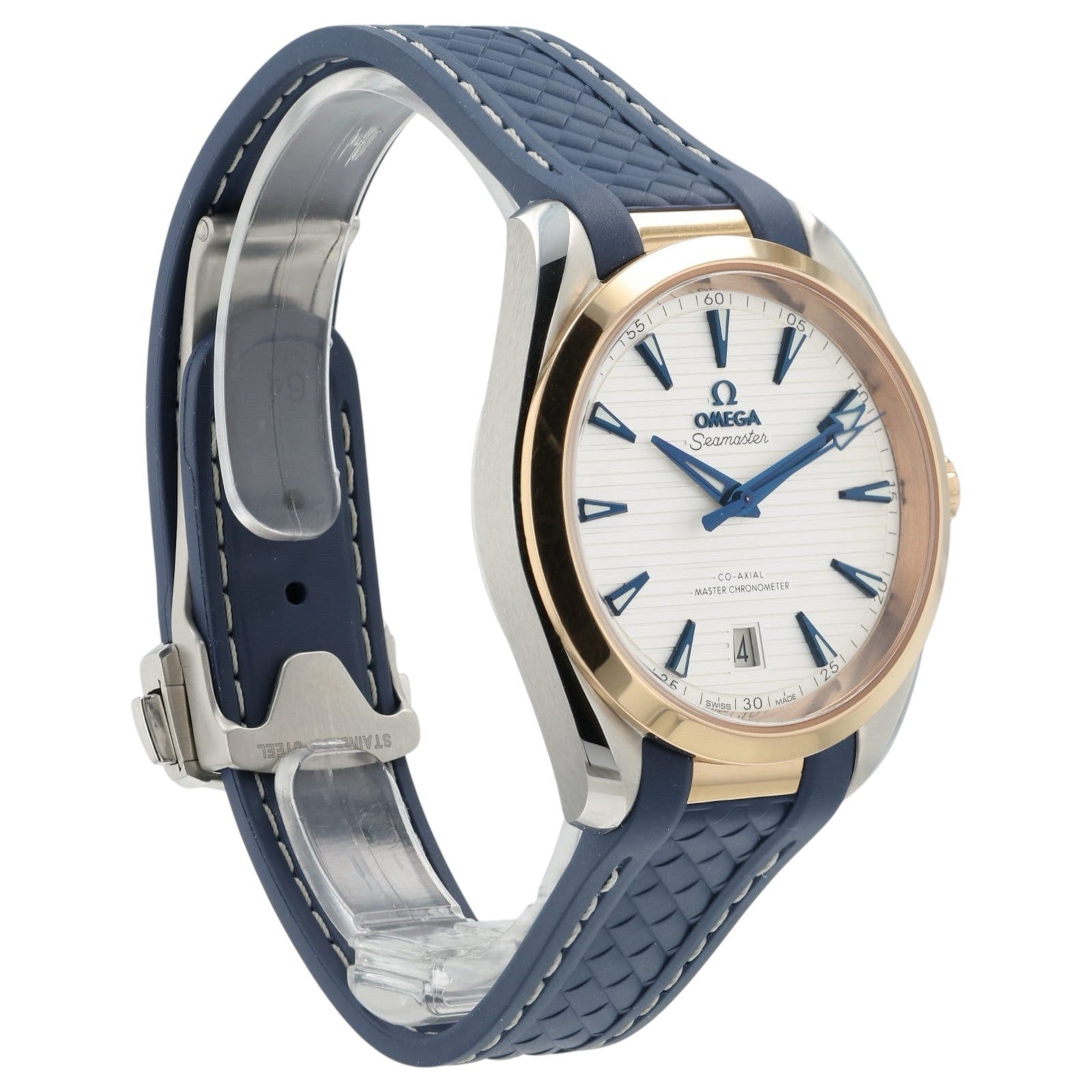 Omega Seamaster Silver Dial 18k Gold and Steel 38mm Auto 220.22.38.20.02.001