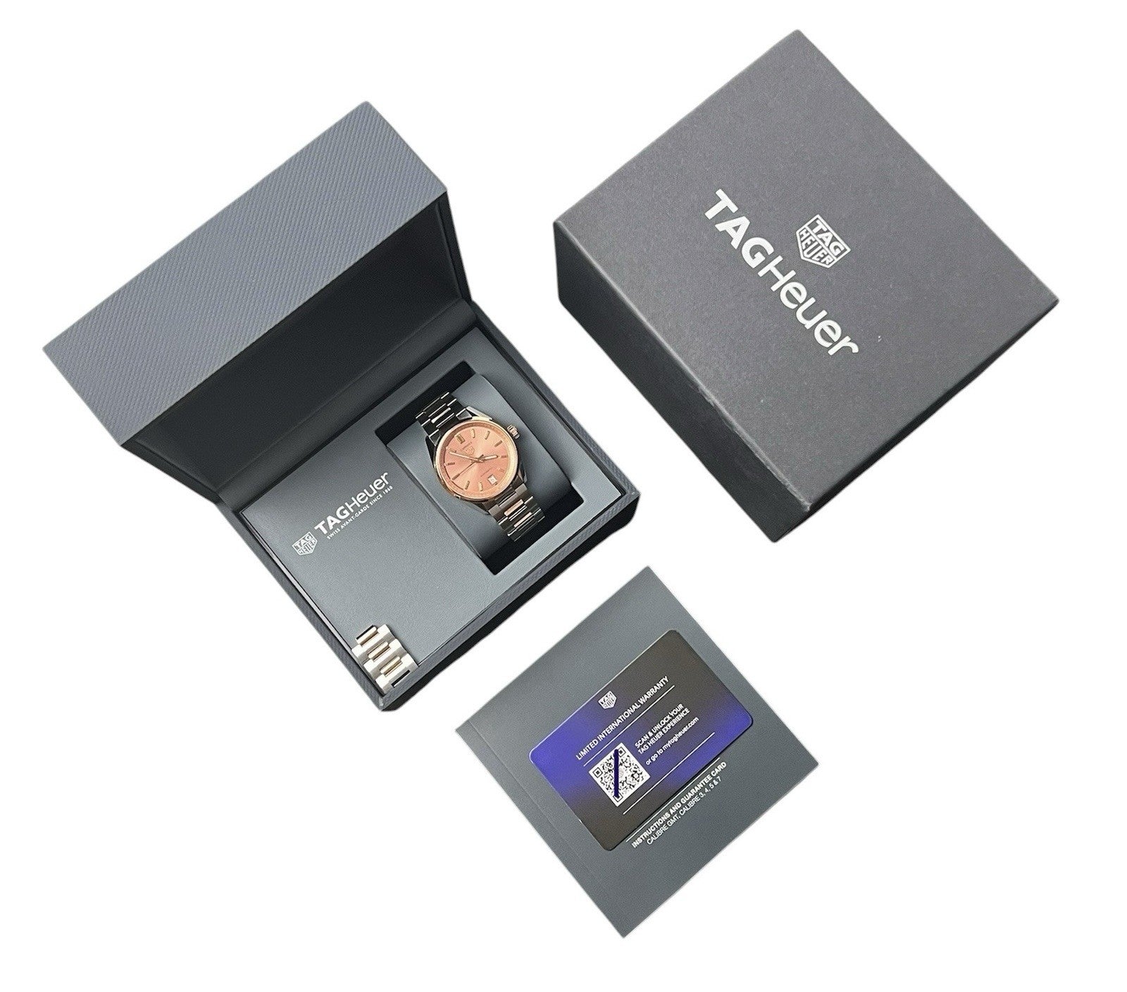 Tag Heuer Carrera Pink Dial 18k Rose Gold & Steel 36mm Automatic Unisex WBN2350