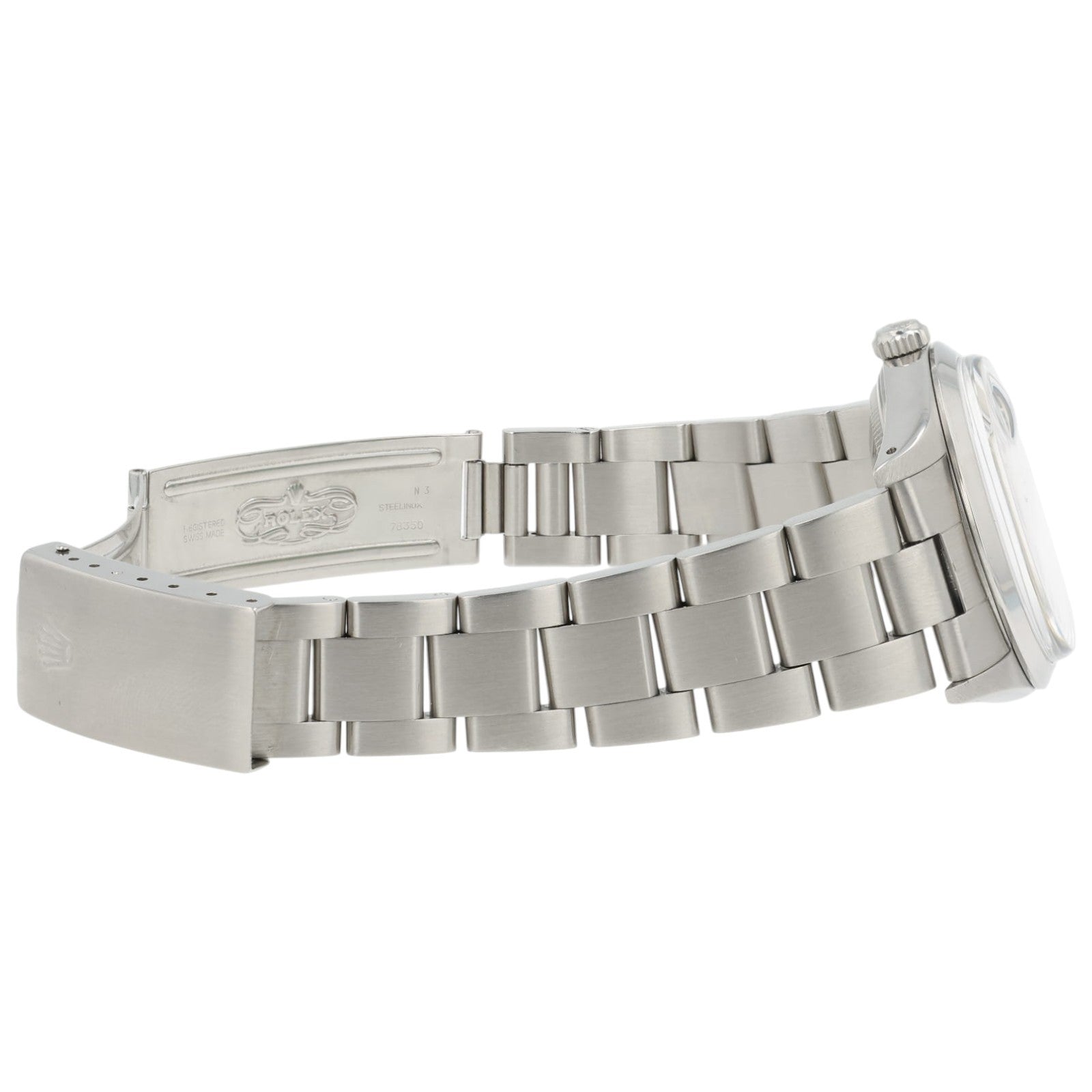 Rolex Date Silver Dial Stainless Steel 34mm Automatic Movement Mens Watch 15000