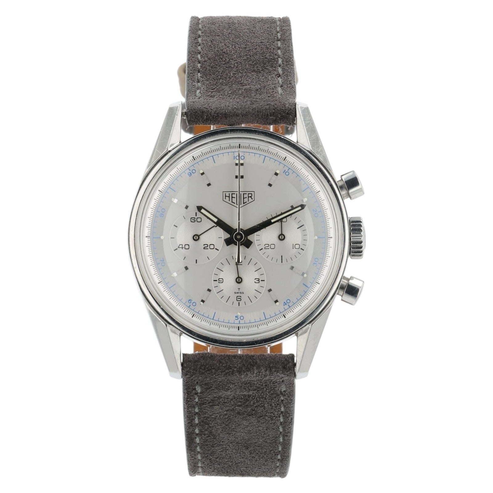 Heuer Carrera Silver Stainless Steel 36mm Manual Wind Men’s Watch CS3110