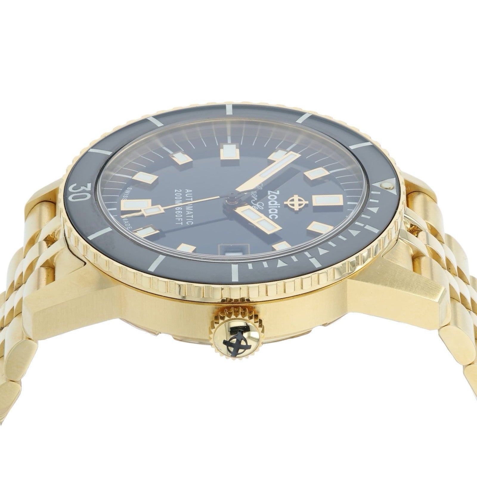 Zodiac Super Sea Wolf Blue Dial 18k Gold Plated 40mm Automatic Men’s ZO9308