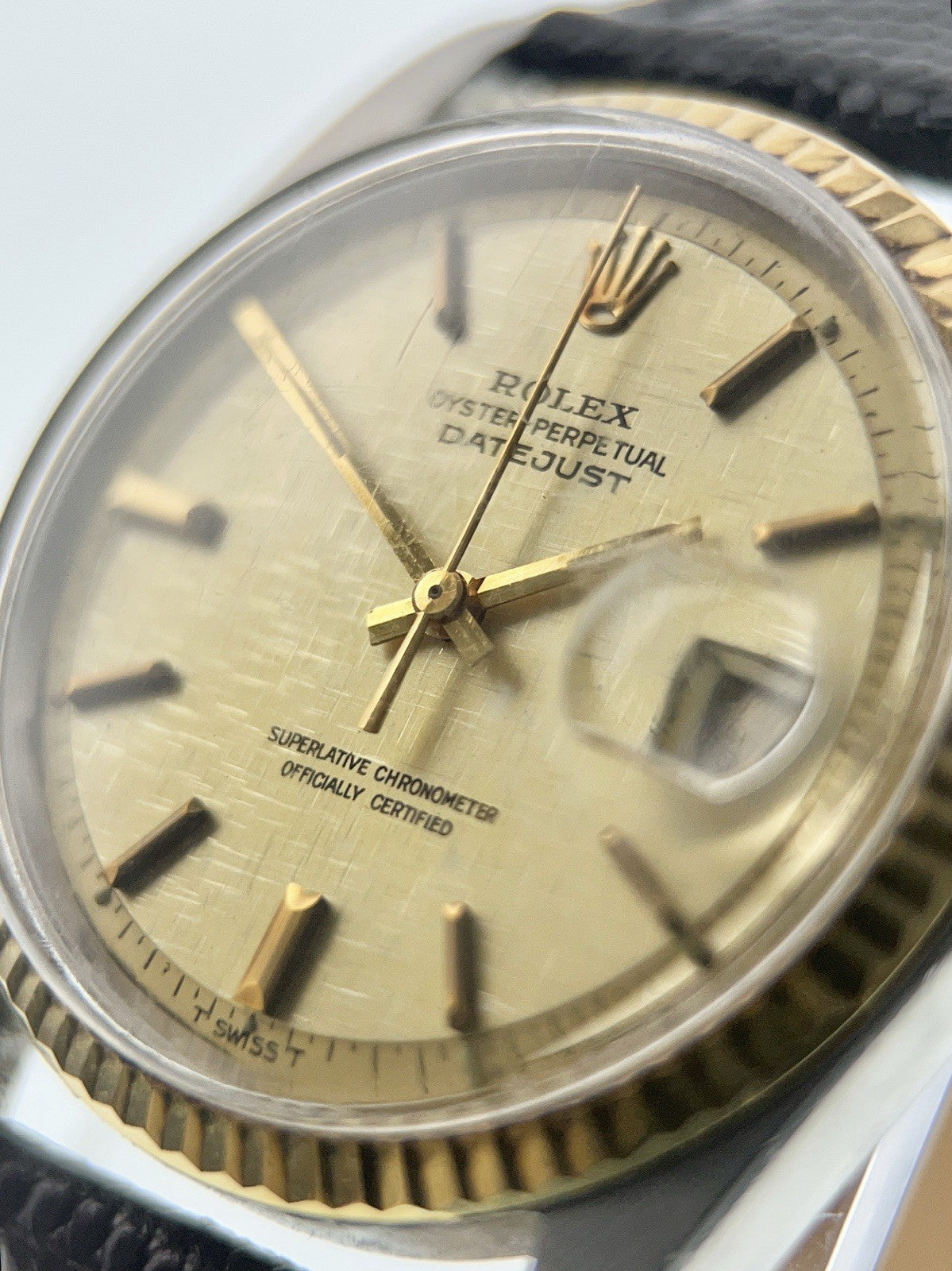 Rolex Datejust Gold & Steel 36mm Gold Dial Automatic Men's Watch 1601