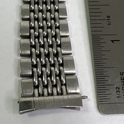 Authethentic 20mm Heuer GAY FRERES Steelinox Beads Rice Bracelet HLC End Links