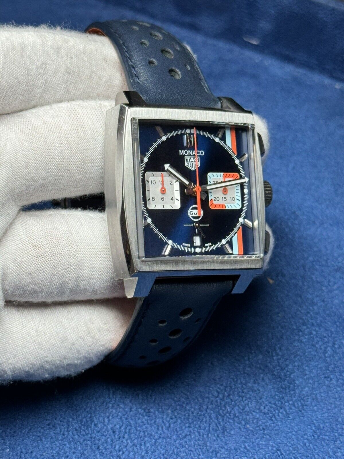 Tag Heuer Monaco X Gulf 39mm CBL2115 Automatic Men's Watch - Box/Papers