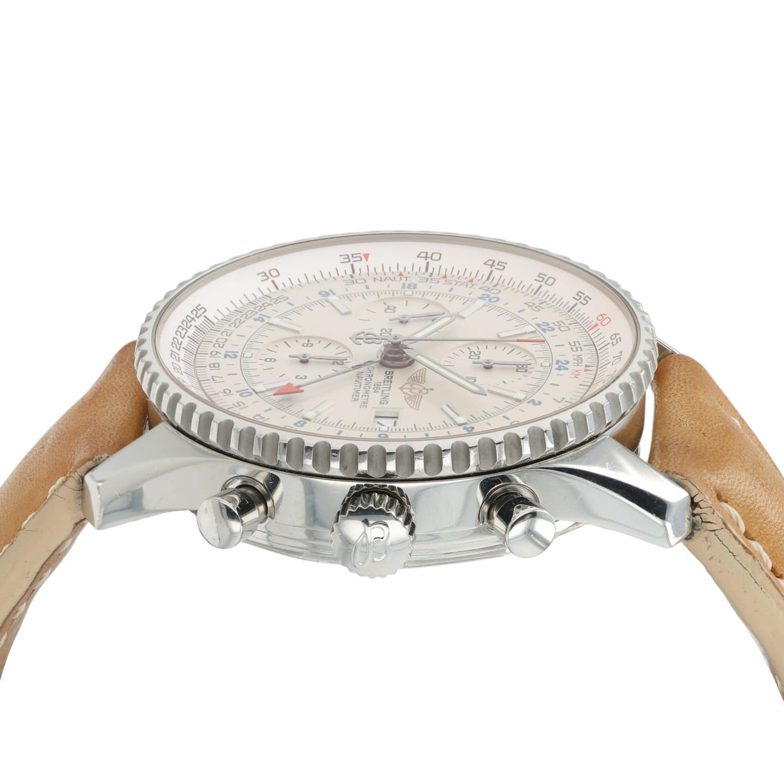 Breitling Navitimer Silver Dial Stainless Steel 46mm Automatic Mens Watch A24322
