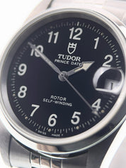 Tudor Prince Date Stainless Steel Black Dial 32mm Automatic Unisex Watch 72000