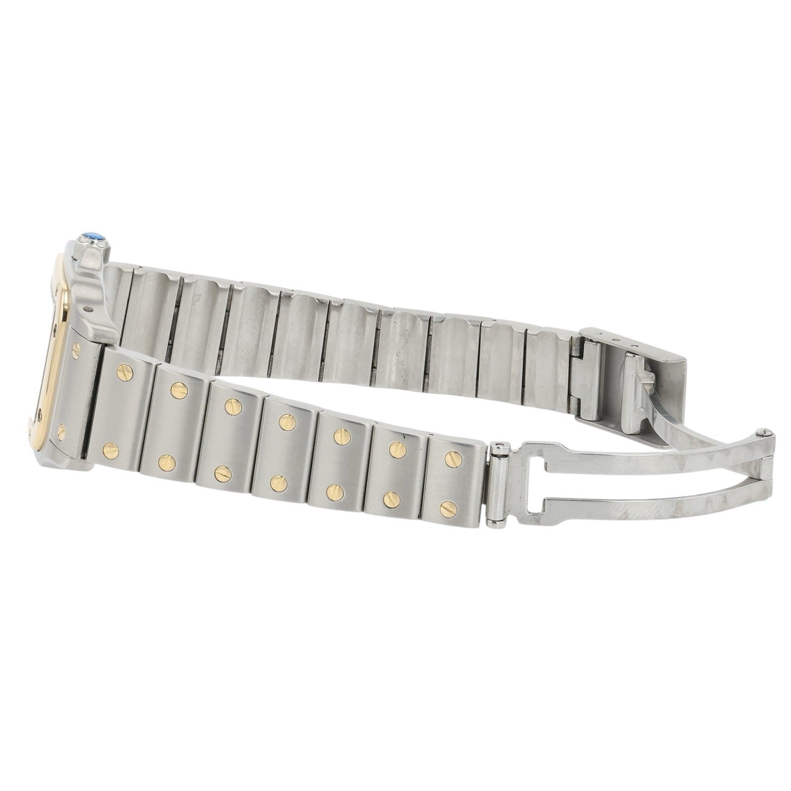 Cartier Santos Gold & Steel Silver Dial 24mm Quartz Women's Watch 1057930