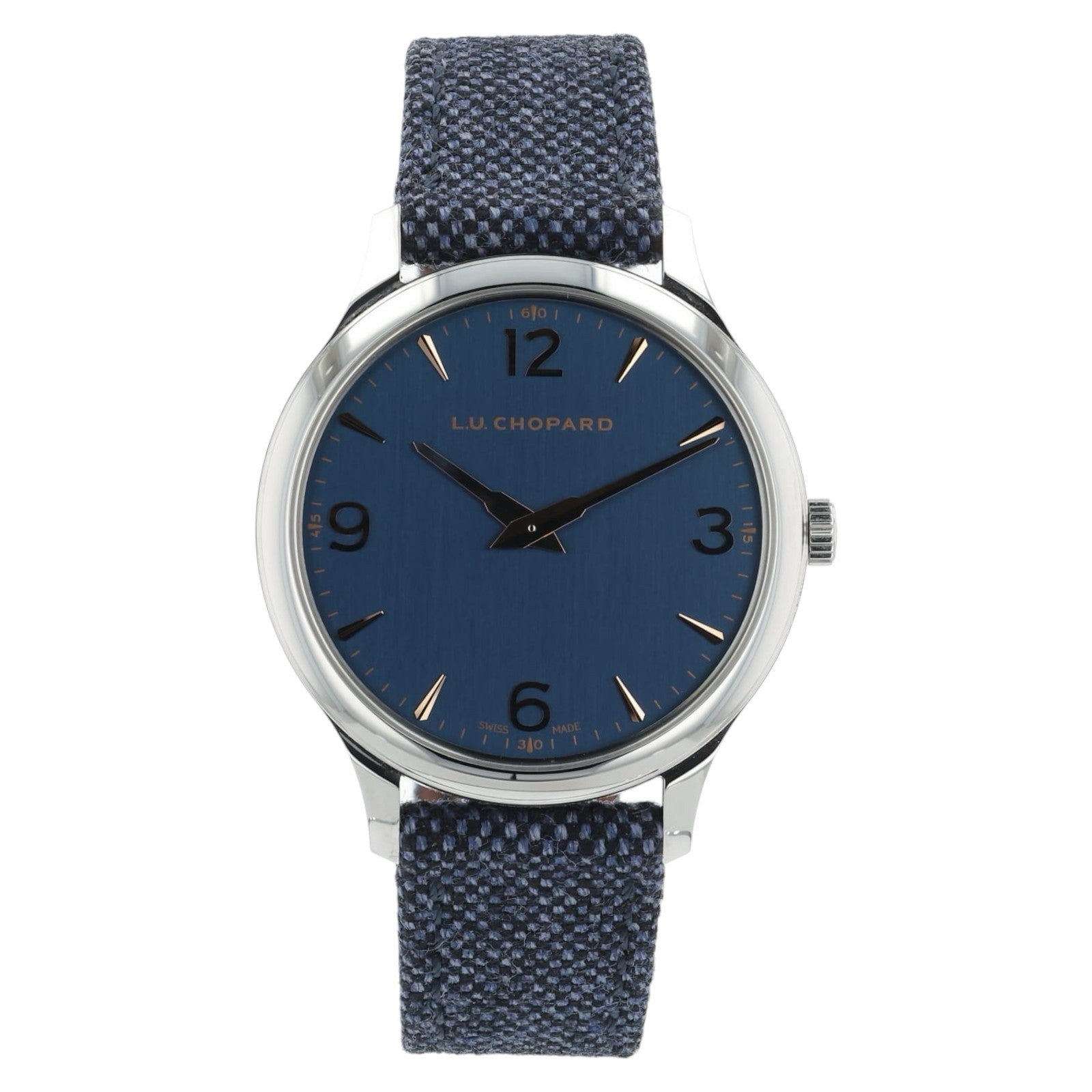 Chopard L.U.C Stainless Steel Blue Dial 40mm Automatic Men’s Watch 168592-3002