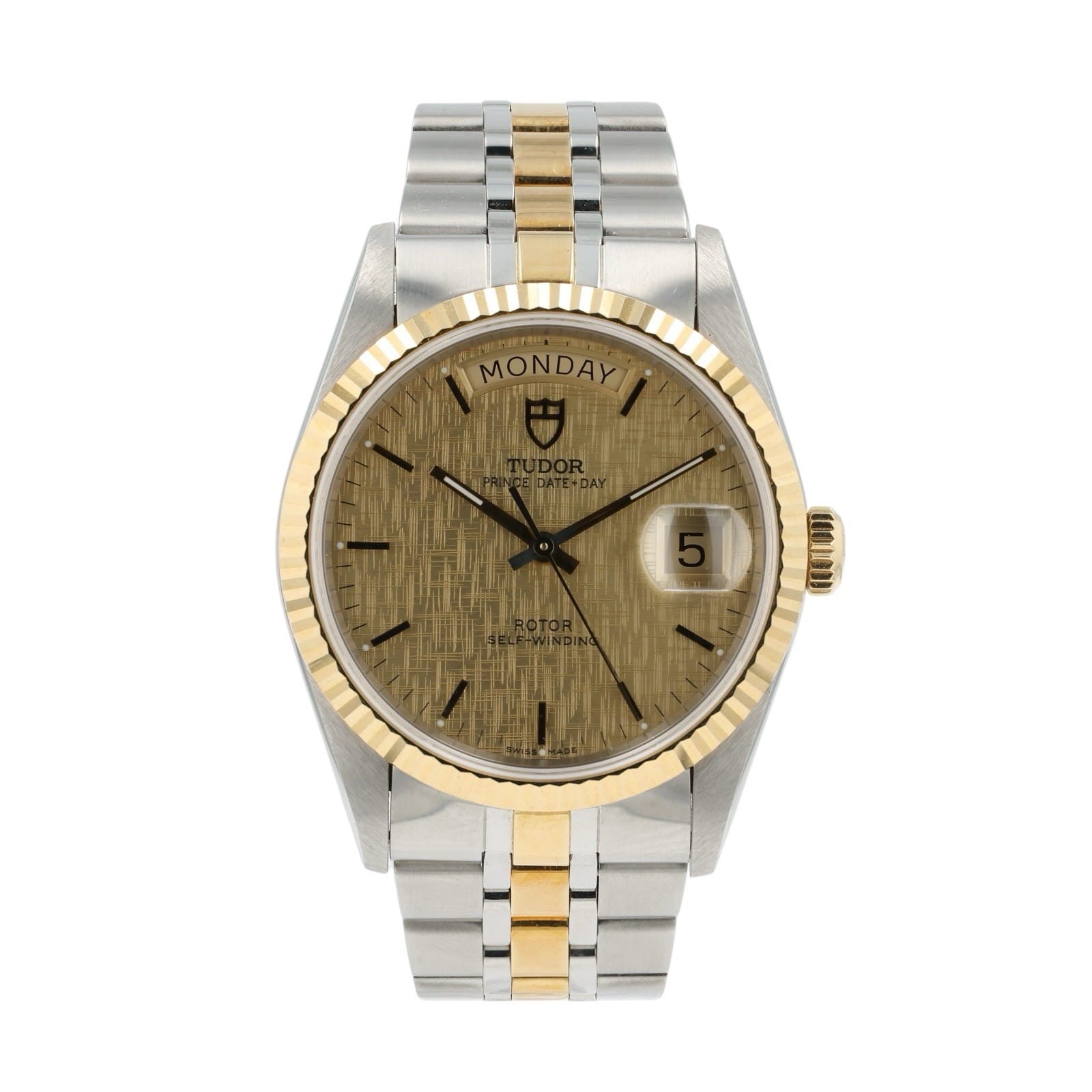 Tudor Prince Day-Date Champagne Dial Gold & Steel 36mm Automatic Men’s 76213