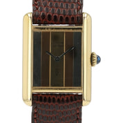Must De Cartier Tank Multi Color Trinity Dial Vermeil Case 20.5mm x 28mm Manual