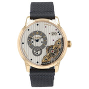 Glashutte PanomaticInverse Silver Dial 18k Rose Gold 42mm Mens 1-91-02-01-05-02