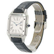 Cartier Santos Dumont Silver Dial Stainless Steel 31mm Quartz Mens WSSA0022