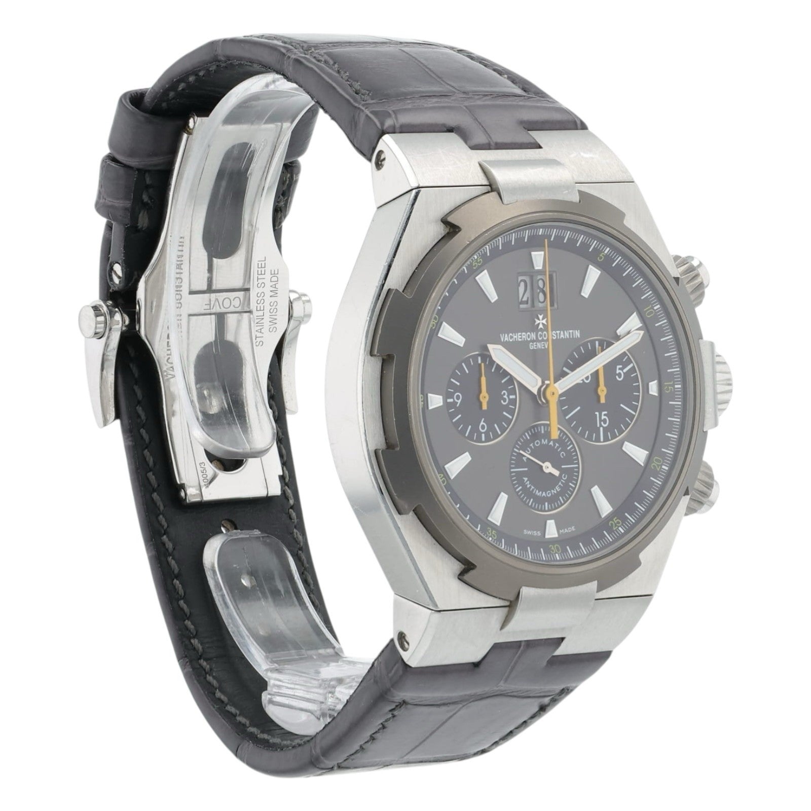 Vacheron Constantin Overseas Grey Dial Steel 42mm Automatic Mens Watch 49150