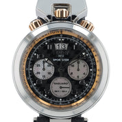 NEW 2025 Bovet Sportster Steel and Gold Black Dial 46mm Auto Men's Watch SP0446