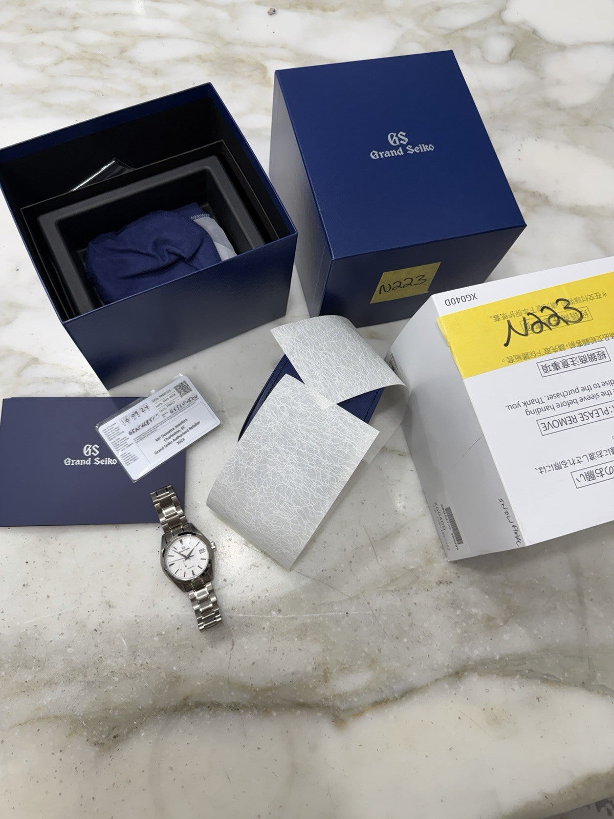2024 Grand Seiko Spring Drive Snowflake Date Watch SBGA211 Titanium  - Box/Paper