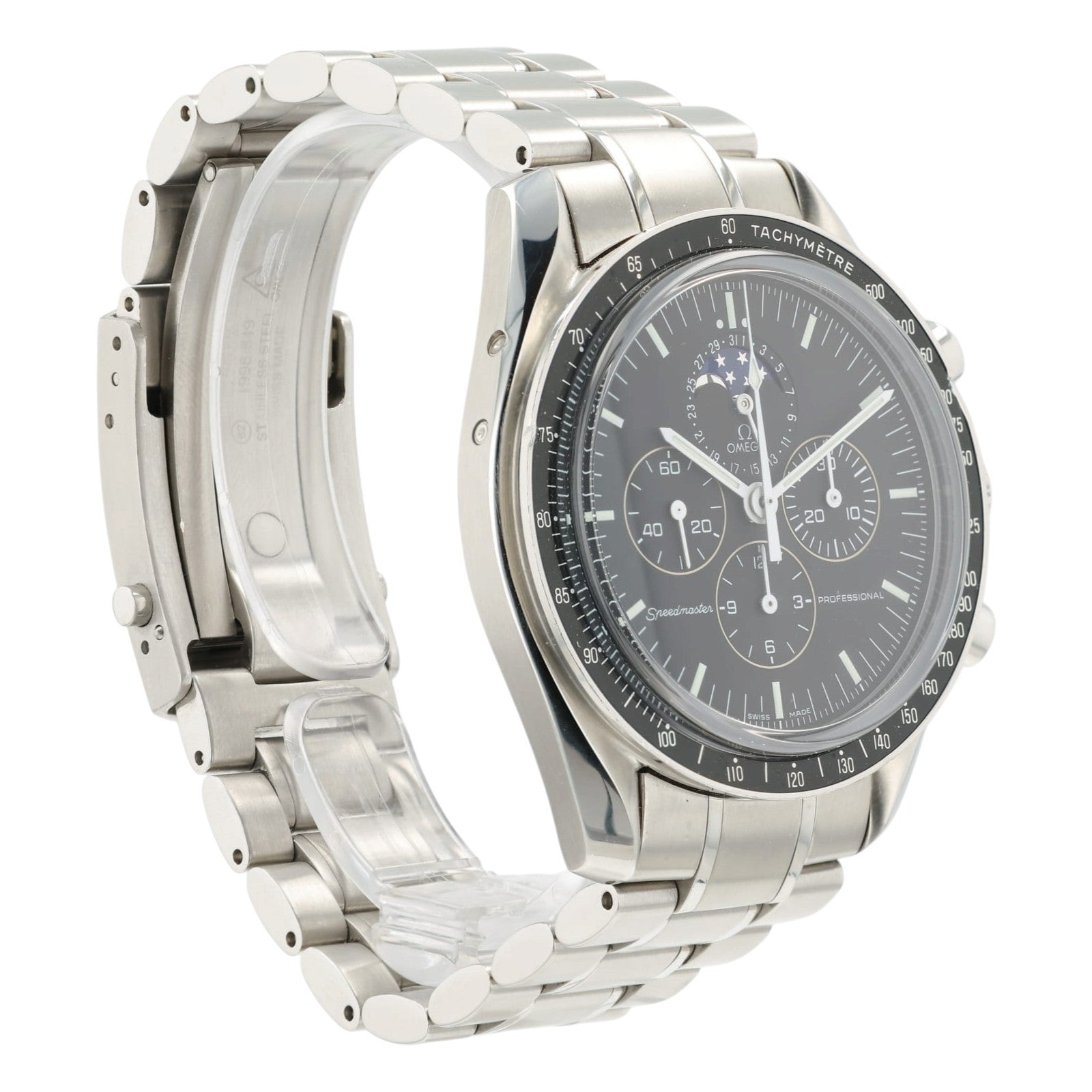 Omega Speedmaster Black Dial Steel 42mm Manual Wind Mens Moonphase 3576.50.00