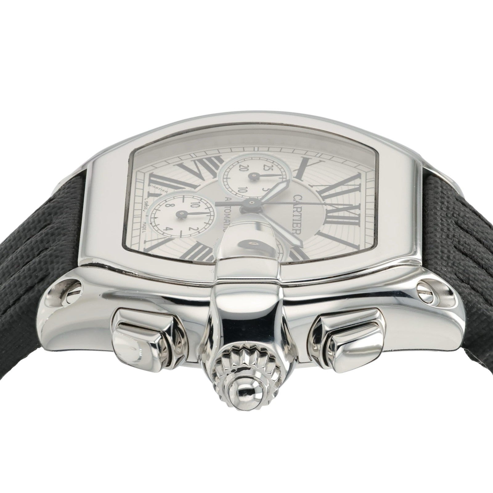 Cartier Roadster Silver Dial Stainless Steel 43mm Automatic Mens Watch W62019X6