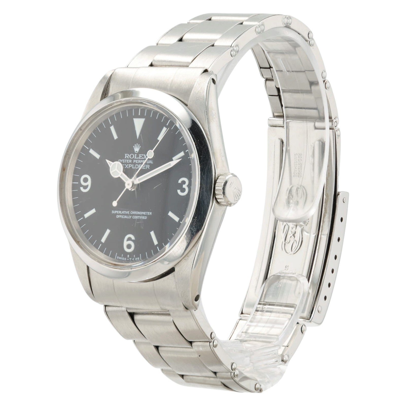 Rolex Explorer Black Dial Stainless Steel 36mm Automatic Men's Watch 1016