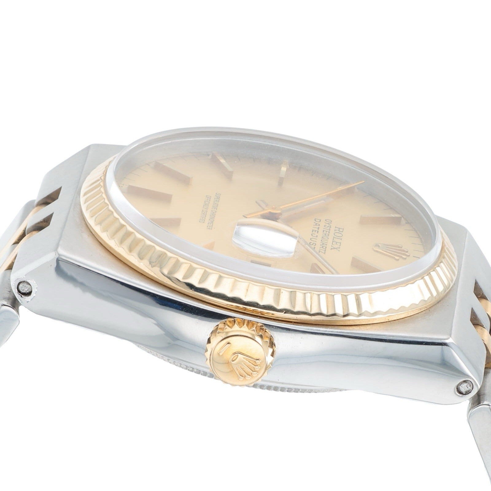 Rolex Oysterquartz Steel & Gold Champagne Dial 36mm Quartz Movement Mens 17013
