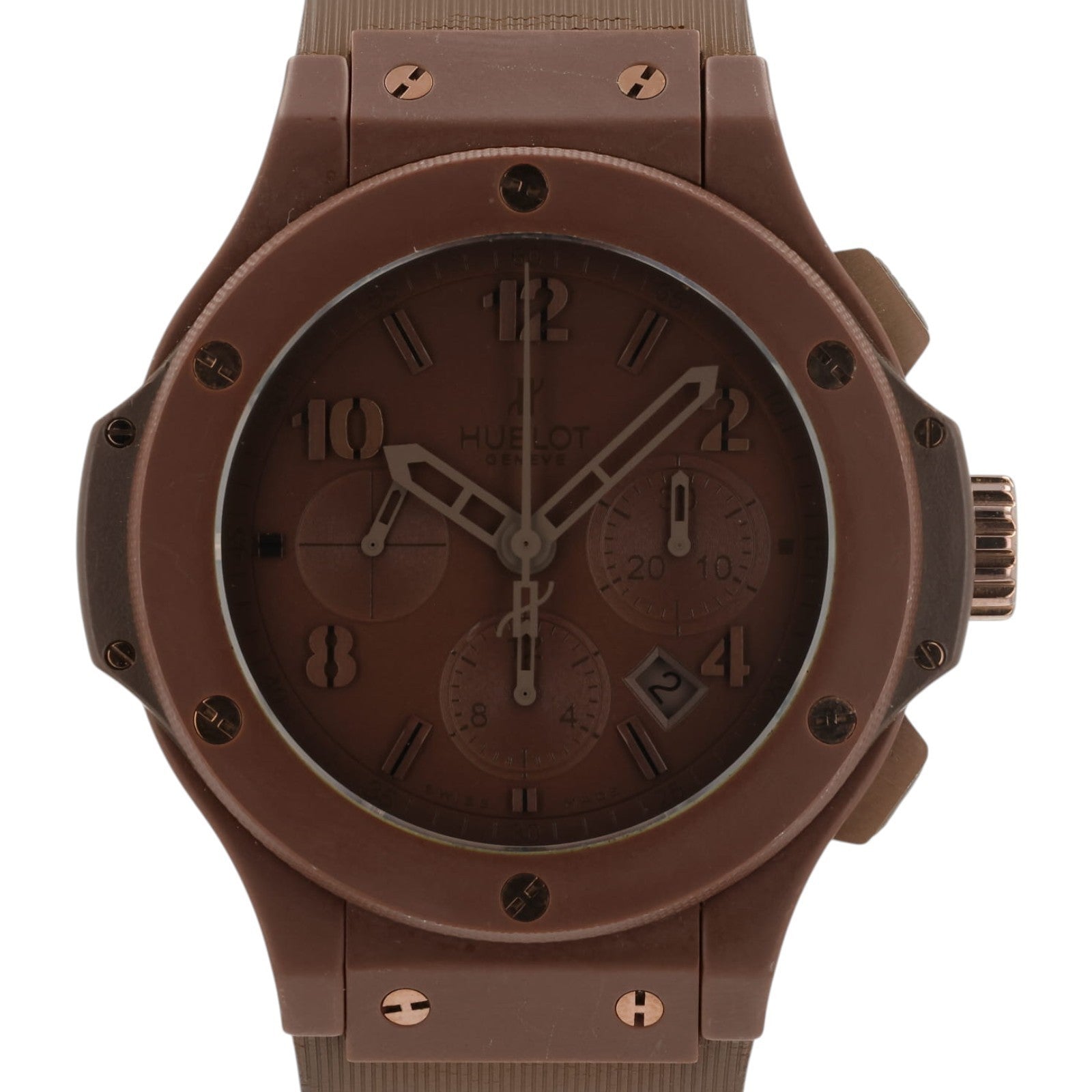 Hublot Big Bang Chocolate Brown Dial PVD Ceramic Mens 44mm Watch 301.CC.3190.RC
