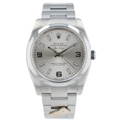 Rolex Air King Dominos Silver Dial Steel 34mm Automatic Unisex Watch 114200