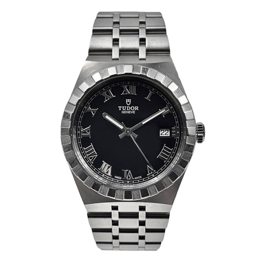 Tudor Royal 28500 Automatic Date Black Dial Mens Watch W/ Box & Papers