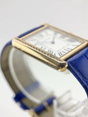 Cartier Tank Solo 18k Rose Gold 27mm Quartz Men’s AM Diamonds Watch W5200025