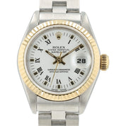 Rolex Lady-Datejust White Dial 18k Yellow Gold & Steel 26mm Automatic 69173