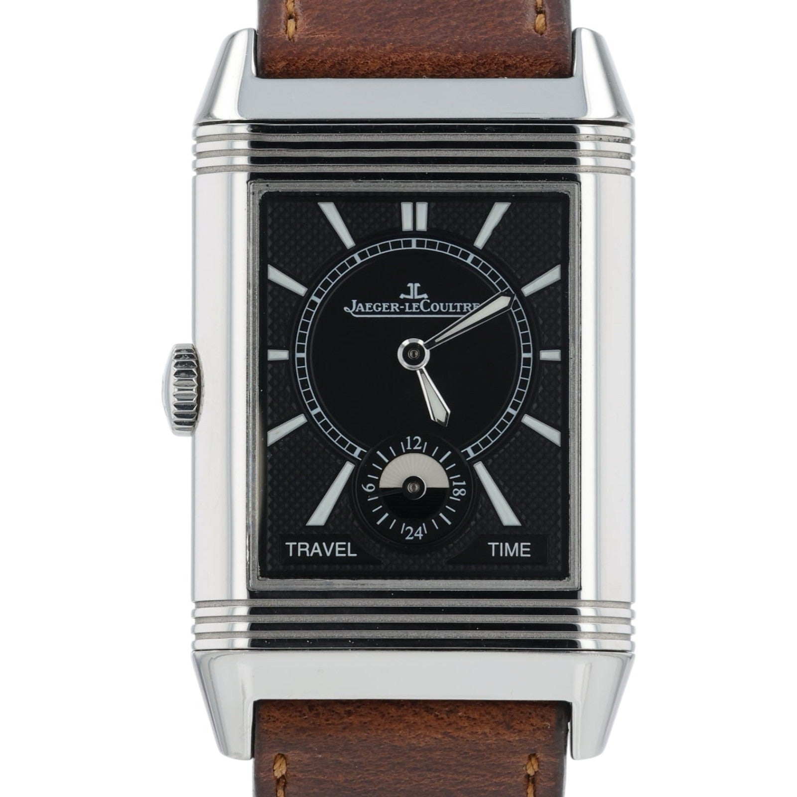 Jaeger-LeCoultre Reverso Silver & Black Dial Steel 28mm Manual Wind Q3848422