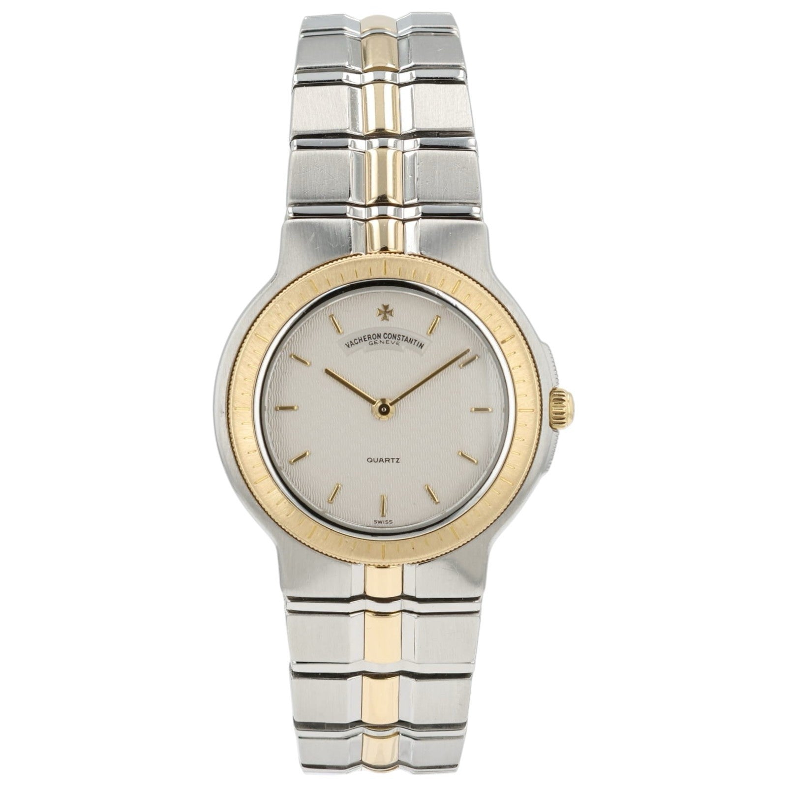 Vacheron Constantin Phidias Ivory Dial 18k Yellow Gold & Steel 28mm Quartz 16020