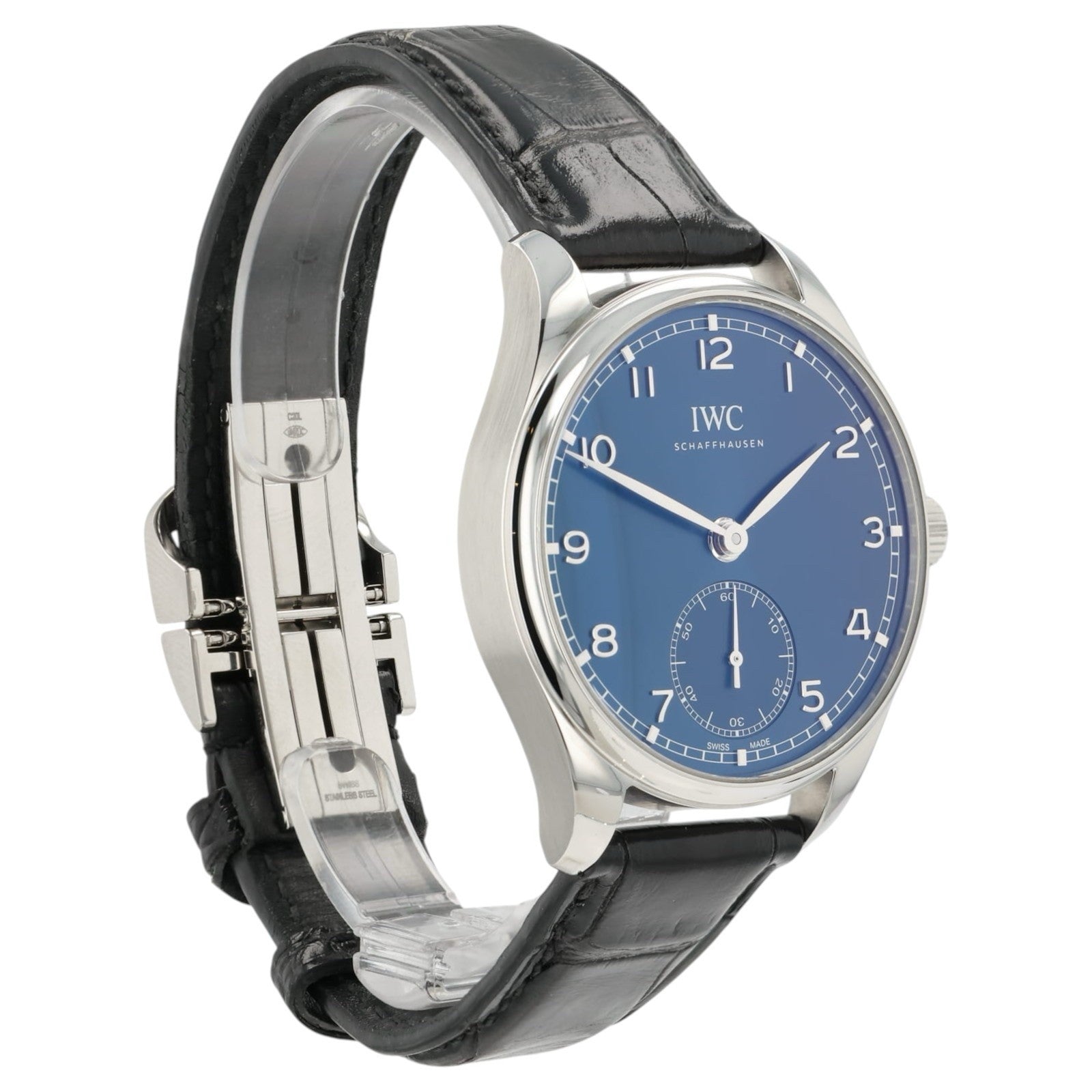 IWC Portugiesser Blue Dial Stainless Steel 40mm Automatic Mens Watch IW358305